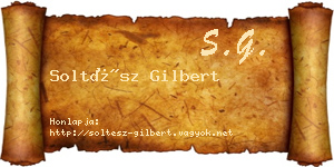 Soltész Gilbert névjegykártya